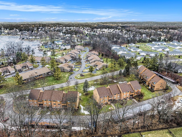 aerial view featuring a residential view