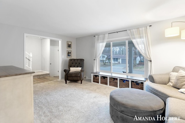 view of carpeted living room