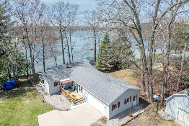 8581 Lynwood Ln, Mecosta, MI 49332 - aerial view with a water view