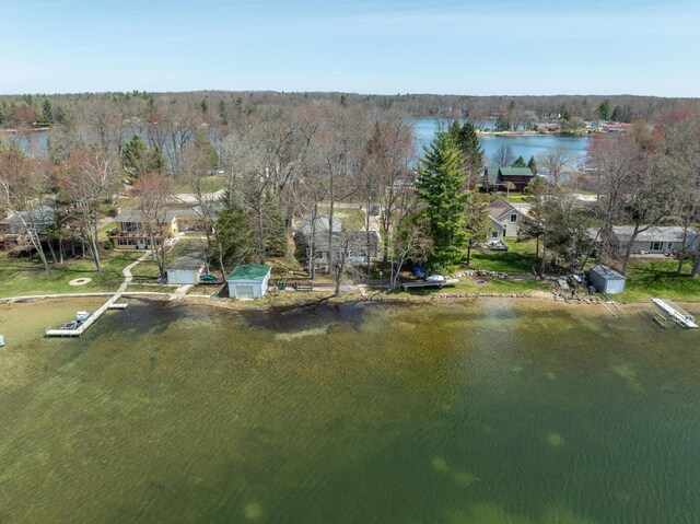 8581 Lynwood Ln, Mecosta, MI 49332 - drone / aerial view with a water view