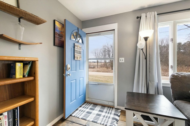 foyer with baseboards