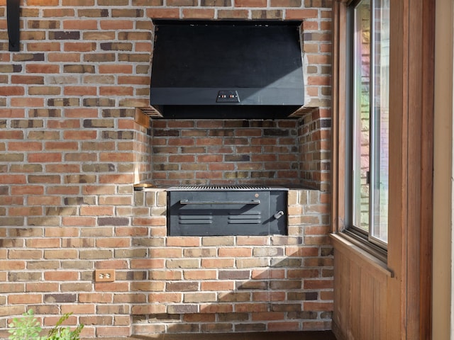 room details featuring range hood