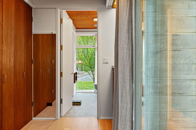 entryway featuring light wood-type flooring