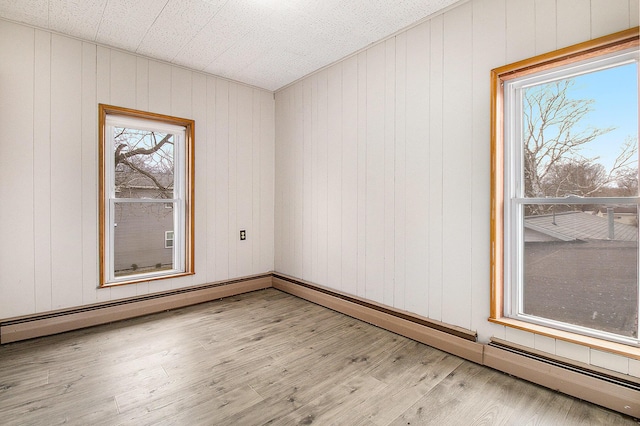 empty room featuring light wood-style flooring