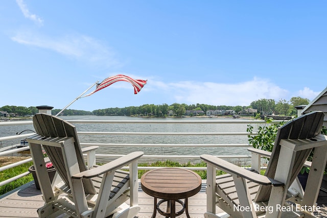 606 Edgewater Ct, Spring Lake, MI 49456 - deck with a water view