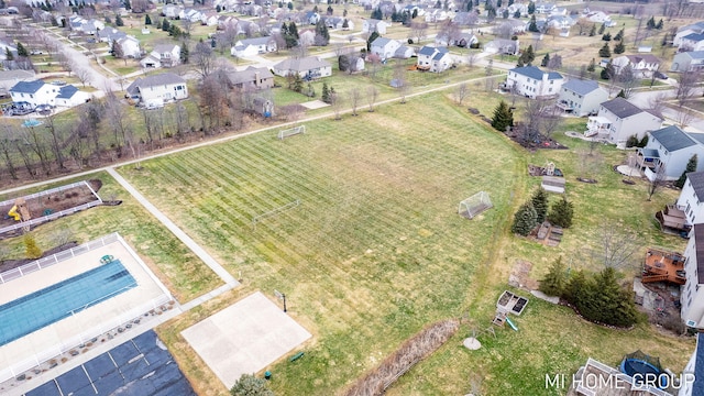 bird's eye view featuring a residential view