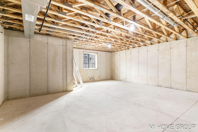 basement with visible vents