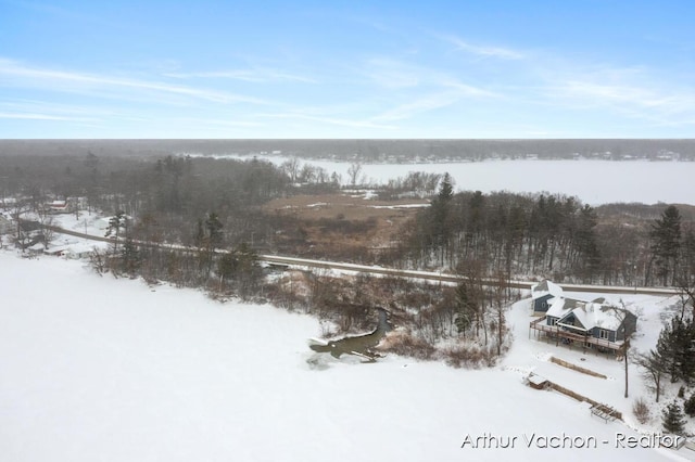 view of snowy aerial view