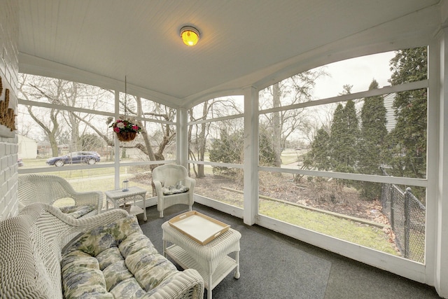 view of sunroom