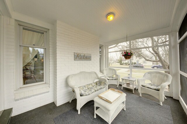 view of sunroom