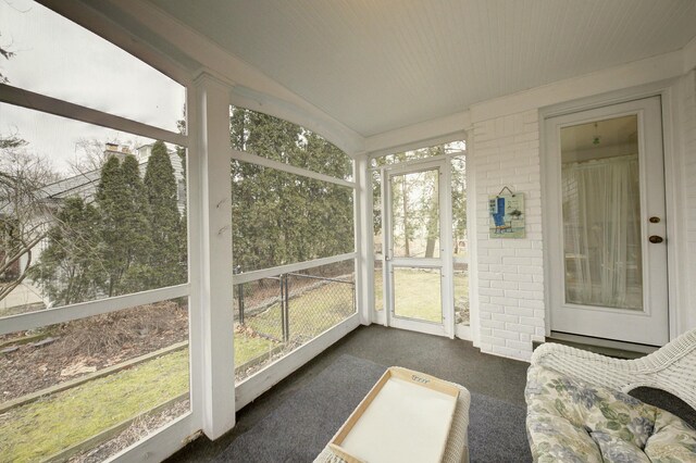 view of sunroom / solarium