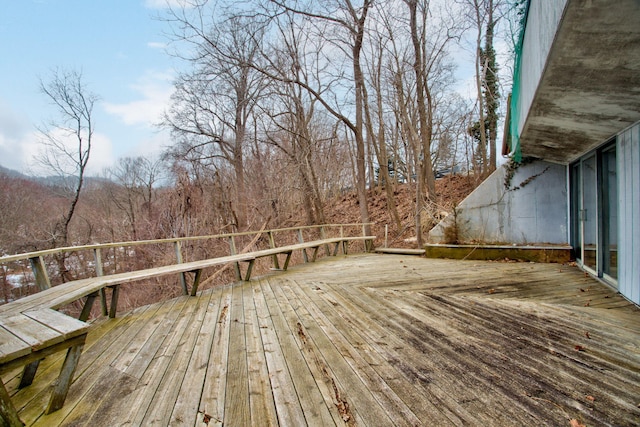 view of wooden terrace