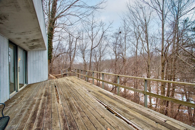 view of wooden terrace