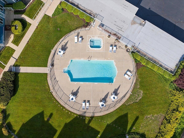 4144 Ridge Rd Unit 16, Stevensville, MI 49127 - drone / aerial view of a pool