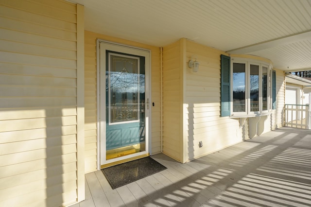 view of doorway to property