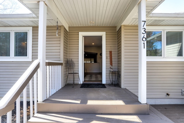 view of doorway to property