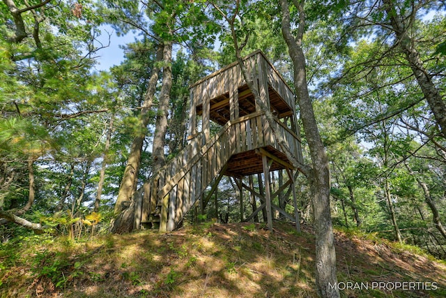 exterior space featuring stairs