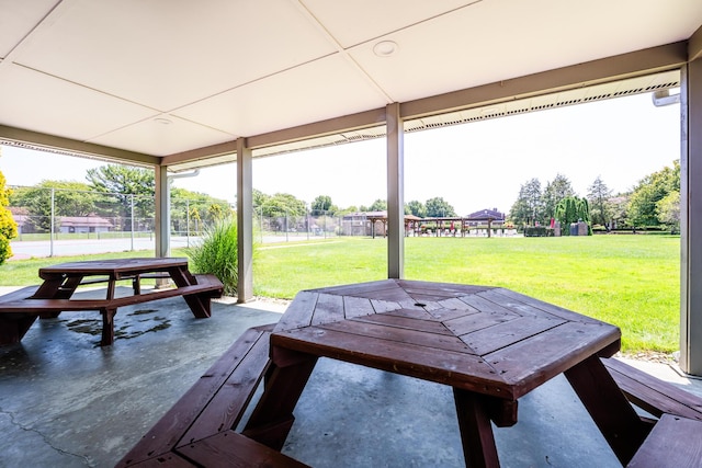 view of patio / terrace with fence