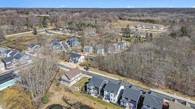 drone / aerial view with a residential view