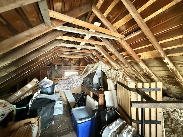 view of attic