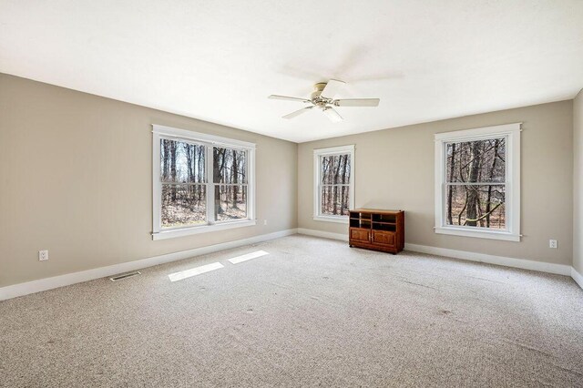 61914 M-51, Niles, MI 49120 - carpeted spare room with visible vents, baseboards, and ceiling fan