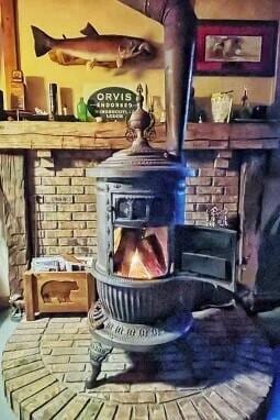 details with a wood stove