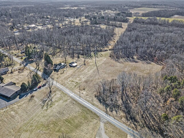 aerial view with a rural view