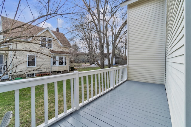 603 Gott St, Ann Arbor, MI 48103 - wooden terrace featuring a yard