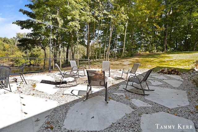 view of patio with fence