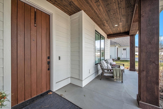 entrance to property with covered porch