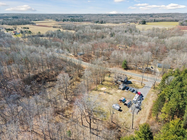 bird's eye view featuring a rural view