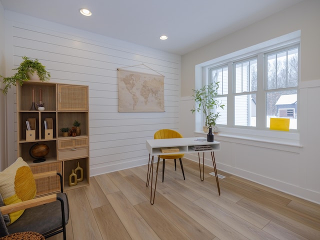 2613 Ashford Trl, Portage, MI 49024 - office with recessed lighting, visible vents, and light wood-type flooring