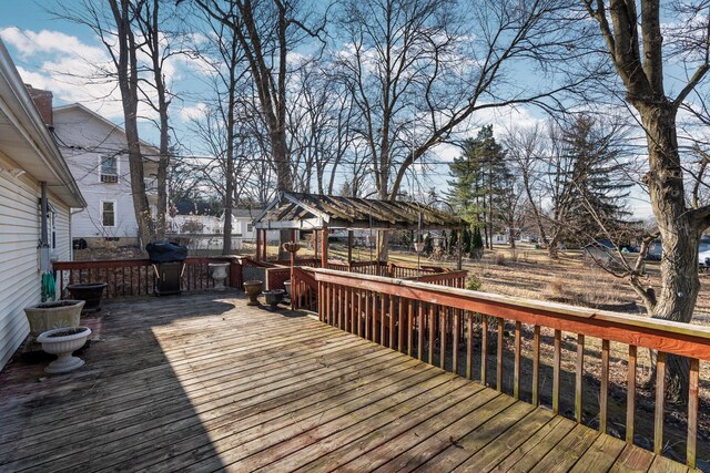 view of wooden terrace
