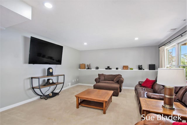 6735 Windflower Way, Norton Shores, MI 49444 - living room with carpet floors and recessed lighting