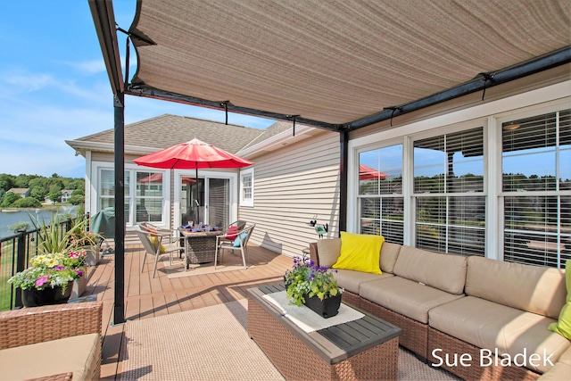 6735 Windflower Way, Norton Shores, MI 49444 - view of patio / terrace featuring outdoor lounge area, outdoor dining space, and a deck