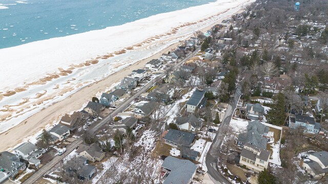 2019 Silvertip Ln, Long Beach, IN 46360 - bird's eye view featuring a view of the beach, a residential view, and a water view