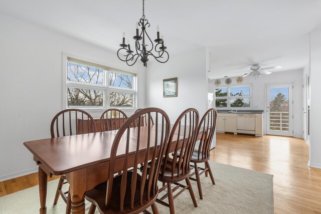 2019 Silvertip Ln, Long Beach, IN 46360 - dining space with plenty of natural light, light wood-type flooring, and baseboards