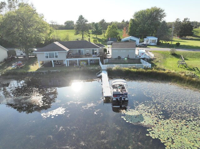 2772 S Wisner Ave, Fremont, MI 49412 - drone / aerial view with a water view