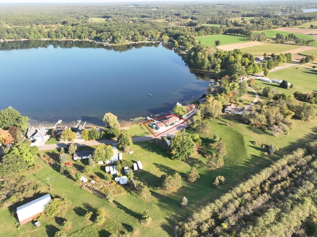 2772 S Wisner Ave, Fremont, MI 49412 - birds eye view of property featuring a water view