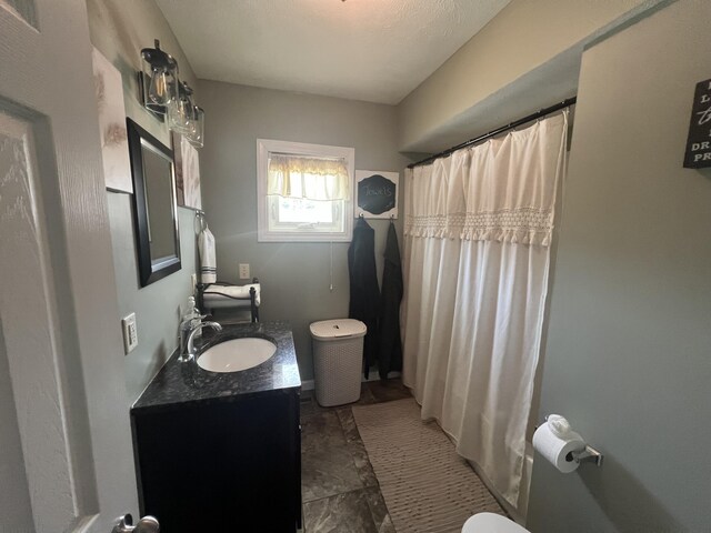 2772 S Wisner Ave, Fremont, MI 49412 - full bathroom featuring a shower with curtain and vanity