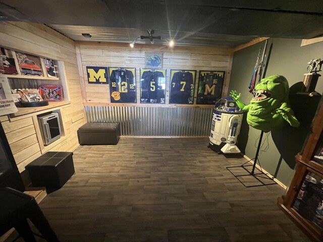 2772 S Wisner Ave, Fremont, MI 49412 - interior space featuring wooden walls and wood finished floors