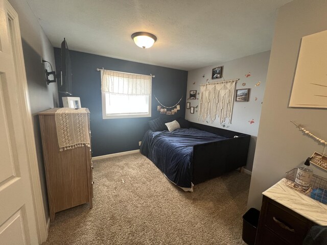 2772 S Wisner Ave, Fremont, MI 49412 - carpeted bedroom featuring a textured ceiling and baseboards