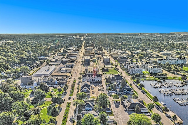 401 W Ludington Ave Unit 208, Ludington, MI 49431 - drone / aerial view with a water view