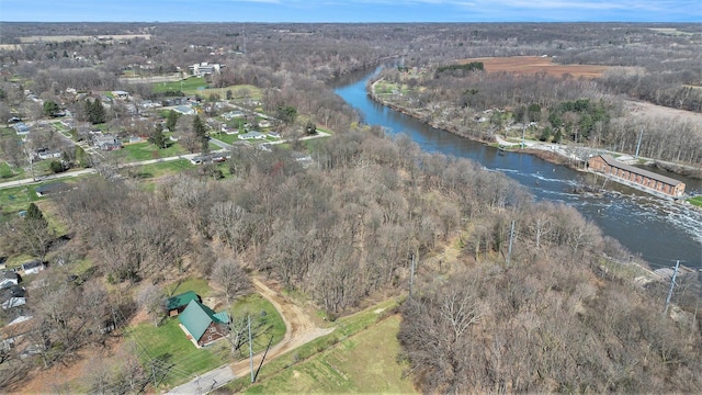 426 Elizabeth St, Buchanan, MI 49107 - drone / aerial view featuring a forest view and a water view