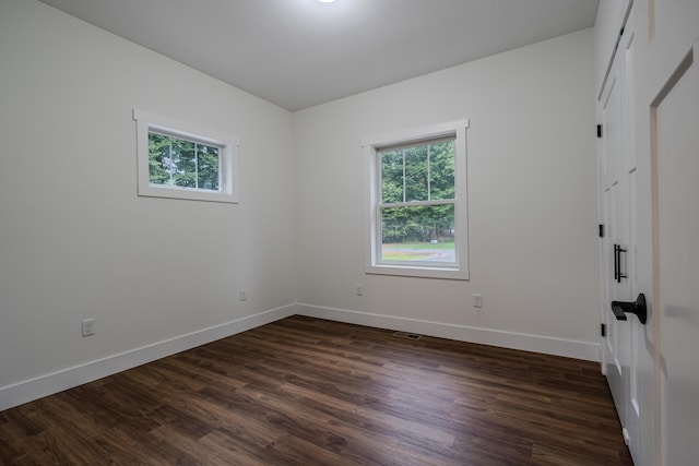 3935 W Destiny Dr, Hart, MI 49420 - spare room with baseboards, dark wood-type flooring, and a healthy amount of sunlight