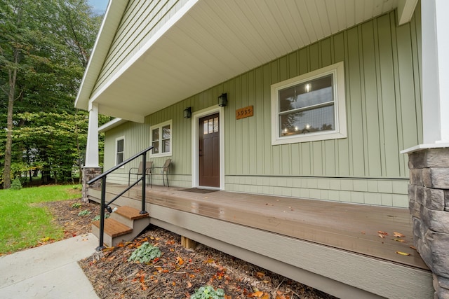 3935 W Destiny Dr, Hart, MI 49420 - doorway to property featuring covered porch