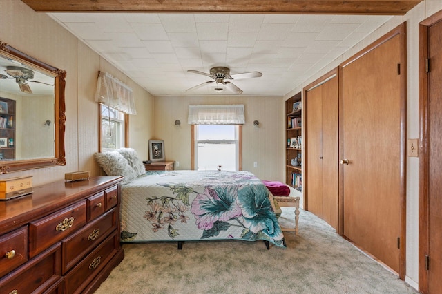 1169 Shady Shores Dr, Niles, MI 49120 - carpeted bedroom featuring a ceiling fan