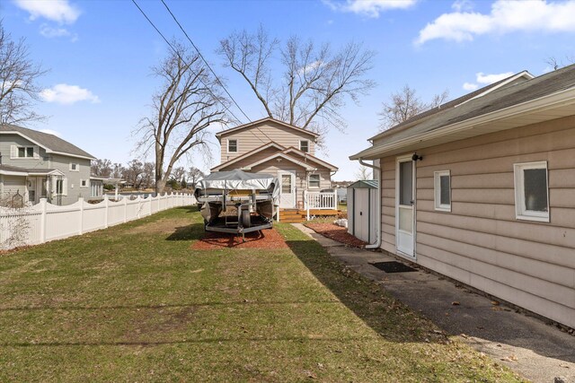1169 Shady Shores Dr, Niles, MI 49120 - view of yard featuring a wooden deck and fence