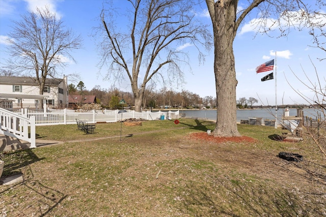 1169 Shady Shores Dr, Niles, MI 49120 - view of yard with a water view and fence
