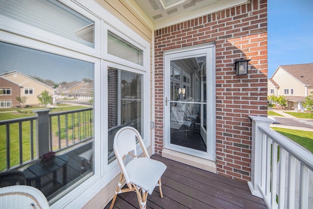 616 Boardwalk Ln, Dexter, MI 48130 - wooden terrace with a residential view